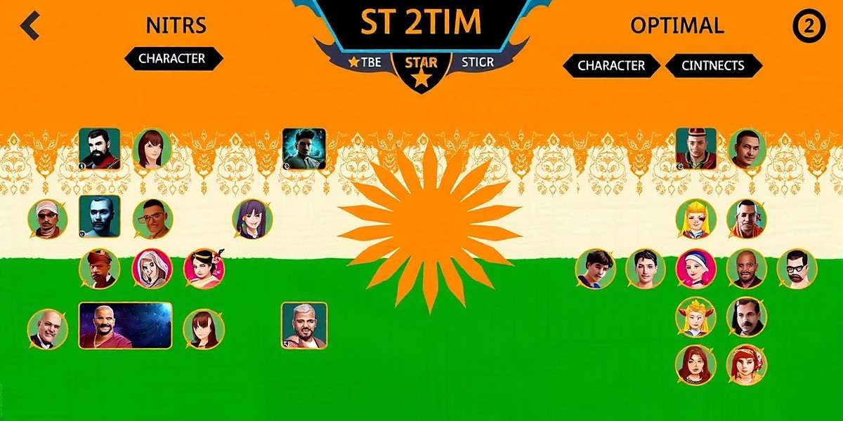 Illustration showing optimal character placement strategies for Star Anise Grandmaster battles with Indian-themed backgrounds